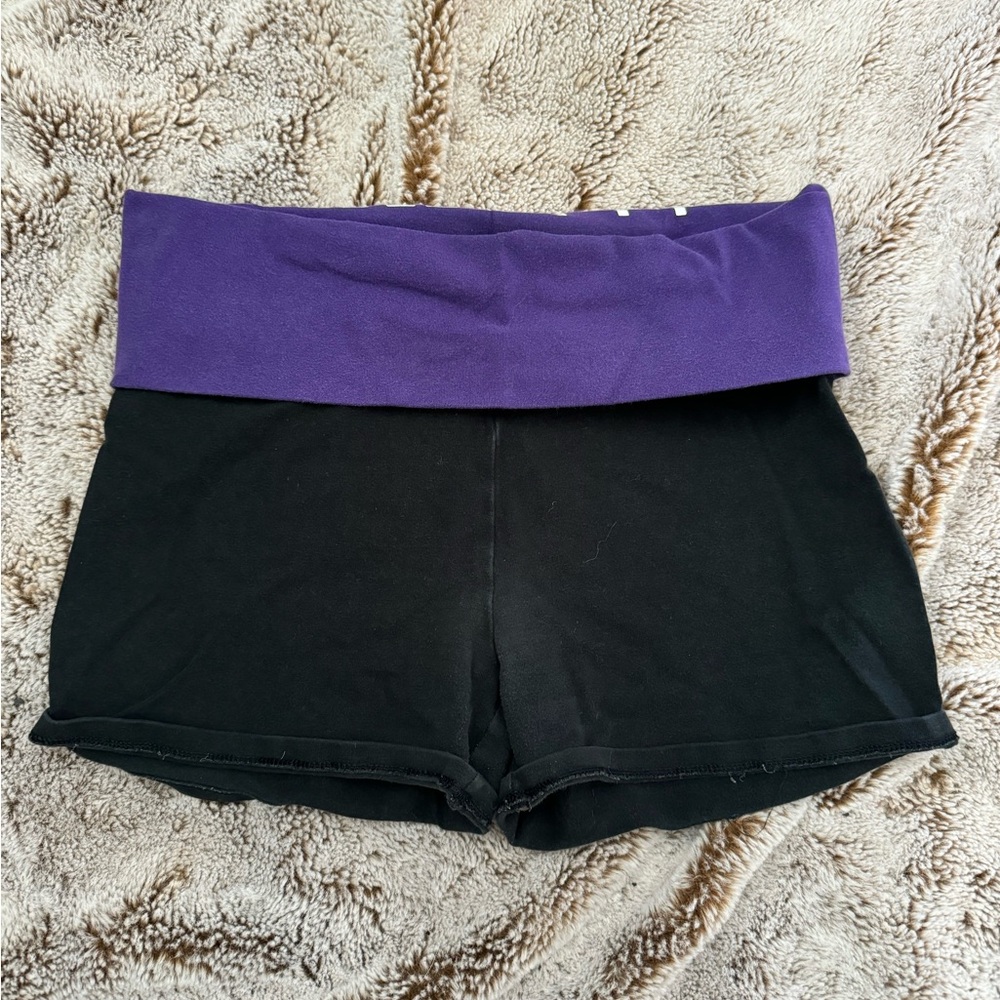 Victoria's Secret Black and Purple yoga Shorts